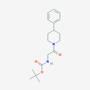molecular formula C18H26N2O3 B13884207 tert-butyl N-[2-oxo-2-(4-phenylpiperidin-1-yl)ethyl]carbamate 