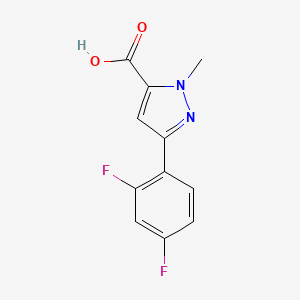 molecular formula C11H8F2N2O2 B1388424 3-(2,4-difluorophenyl)-1-methyl-1H-pyrazole-5-carboxylic acid CAS No. 1204296-93-4