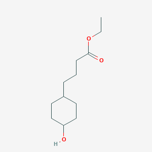molecular formula C12H22O3 B13884256 Ethyl 4-(4-hydroxycyclohexyl)butanoate CAS No. 116941-08-3