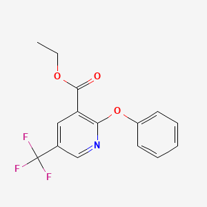molecular formula C15H12F3NO3 B1388428 Ethyl 2-phenoxy-5-(trifluoromethyl)nicotinate CAS No. 1192263-87-8