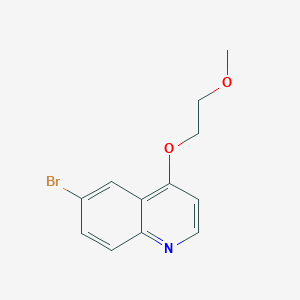 molecular formula C12H12BrNO2 B13884285 6-Bromo-4-(2-methoxyethoxy)quinoline 