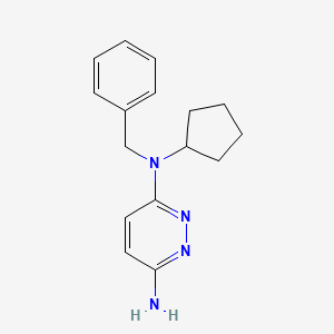 molecular formula C16H20N4 B13884293 N-benzyl-N-cyclopentylpyridazine-3,6-diamine 