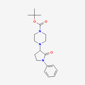 molecular formula C19H27N3O3 B13884308 Tert-butyl 4-(2-oxo-1-phenylpyrrolidin-3-yl)piperazine-1-carboxylate 