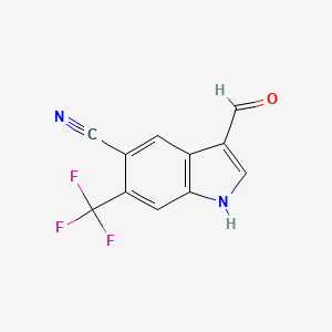 3-Formyl-6-(trifluoromethyl)-1H-indole-5-carbonitrile
