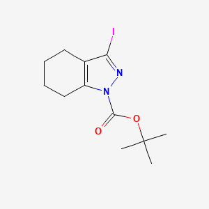molecular formula C12H17IN2O2 B13884315 Tert-butyl 3-iodo-4,5,6,7-tetrahydroindazole-1-carboxylate 