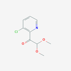 molecular formula C9H10ClNO3 B13884328 1-(3-Chloropyridin-2-yl)-2,2-dimethoxyethanone 