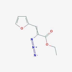 molecular formula C9H9N3O3 B13884356 Ethyl 2-azido-3-(furan-2-yl)prop-2-enoate CAS No. 35355-49-8