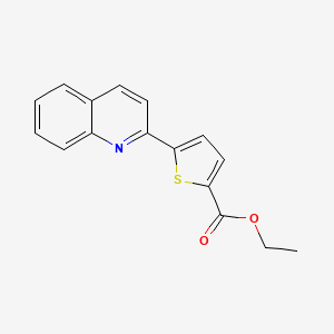 molecular formula C16H13NO2S B1388443 Ethyl 5-(2-quinolinyl)-2-thiophenecarboxylate CAS No. 1171919-15-5