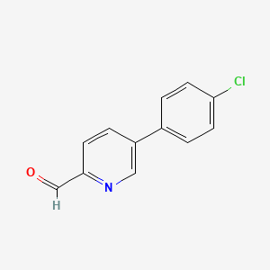 molecular formula C12H8ClNO B13884466 5-(4-Chlorophenyl)pyridine-2-carbaldehyde CAS No. 61704-29-8