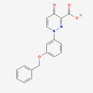 molecular formula C18H14N2O4 B13884488 1-[3-(Benzyloxy)phenyl]-4-oxo-1,4-dihydropyridazine-3-carboxylic acid 