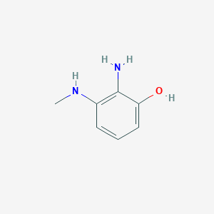 molecular formula C7H10N2O B13884524 2-Amino-3-(methylamino)phenol 