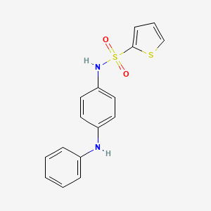 molecular formula C16H14N2O2S2 B13884531 N-(4-anilinophenyl)thiophene-2-sulfonamide 