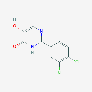 molecular formula C10H6Cl2N2O2 B13884544 2-(3,4-dichlorophenyl)-5-hydroxy-1H-pyrimidin-6-one 