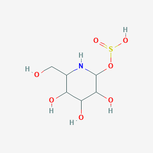 molecular formula C6H13NO7S B13884549 [3,4,5-Trihydroxy-6-(hydroxymethyl)piperidin-2-yl] hydrogen sulfite 