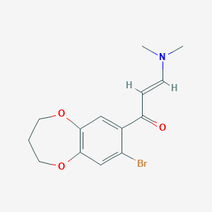 (2E)-1-(8-bromo-3,4-dihydro-2H-1,5-benzodioxepin-7-yl)-3-(dimethylamino)prop-2-en-1-one