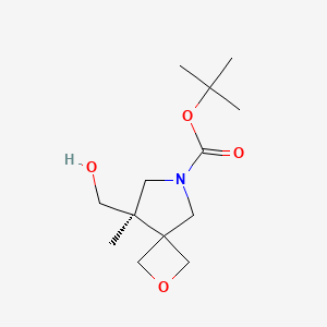 molecular formula C13H23NO4 B13884562 Tert-butyl (5R)-5-(hydroxymethyl)-5-methyl-2-oxa-7-azaspiro[3.4]octane-7-carboxylate 