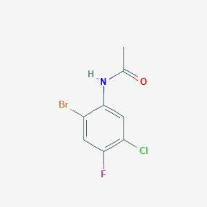 molecular formula C8H6BrClFNO B13884565 N-(2-bromo-5-chloro-4-fluorophenyl)acetamide 