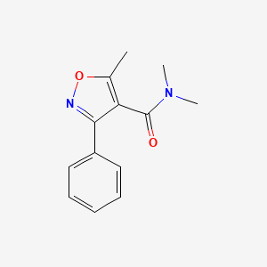 molecular formula C13H14N2O2 B13884583 N,N,5-trimethyl-3-phenyl-1,2-oxazole-4-carboxamide 