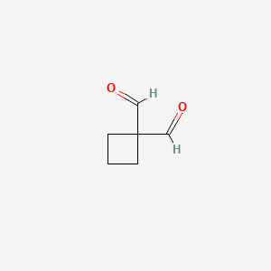 molecular formula C6H8O2 B13884590 Cyclobutane-1,1-dicarbaldehyde 