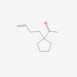 molecular formula C11H18O B138846 Ethanone, 1-[1-(3-butenyl)cyclopentyl]-(9CI) CAS No. 152090-66-9