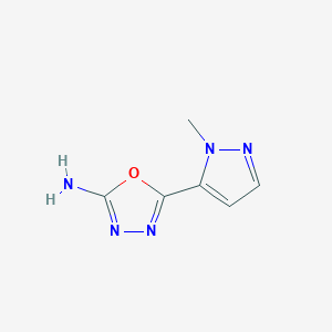 molecular formula C6H7N5O B1388461 5-(1-methyl-1H-pyrazol-5-yl)-1,3,4-oxadiazol-2-amine CAS No. 1204297-14-2