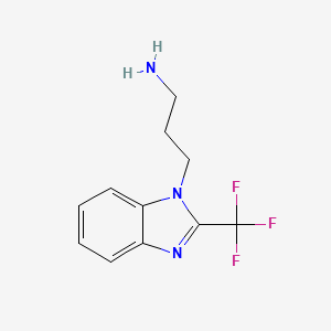 3-(2-(trifluoromethyl)-1H-benzo[d]imidazol-1-yl)propan-1-amine