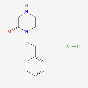 molecular formula C12H17ClN2O B1388463 1-(2-Phenylethyl)-2-piperazinone hydrochloride CAS No. 1185360-92-2