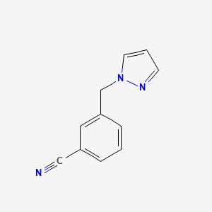 molecular formula C11H9N3 B13884671 Pyrazole,1-M-cyanobenzyl 