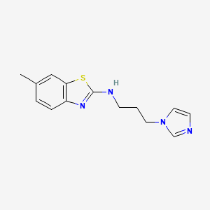 molecular formula C14H16N4S B1388468 N-[3-(1H-imidazol-1-yl)propyl]-6-methyl-1,3-benzothiazol-2-amine CAS No. 1177271-96-3