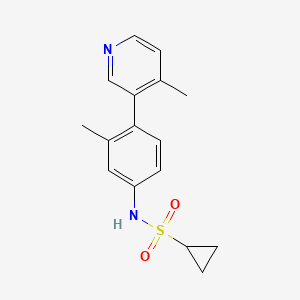 molecular formula C16H18N2O2S B13884682 N-[3-methyl-4-(4-methylpyridin-3-yl)phenyl]cyclopropanesulfonamide 