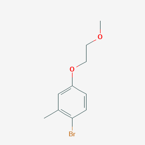 molecular formula C10H13BrO2 B13884755 1-Bromo-4-(2-methoxyethoxy)-2-methylbenzene 