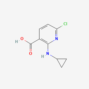 molecular formula C9H9ClN2O2 B13884775 6-Chloro-2-(cyclopropylamino)pyridine-3-carboxylic acid 