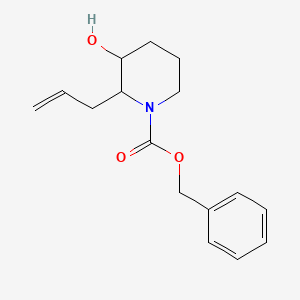 molecular formula C16H21NO3 B13884798 Benzyl 3-hydroxy-2-prop-2-enylpiperidine-1-carboxylate 
