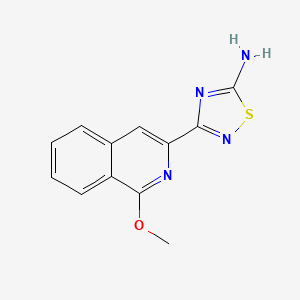 molecular formula C12H10N4OS B13884801 3-(1-Methoxyisoquinolin-3-yl)-1,2,4-thiadiazol-5-amine 