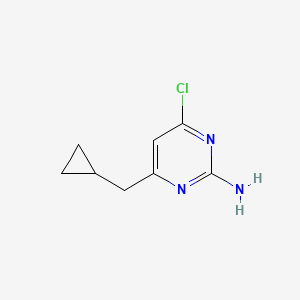 molecular formula C8H10ClN3 B13884809 4-Chloro-6-(cyclopropylmethyl)pyrimidin-2-amine 