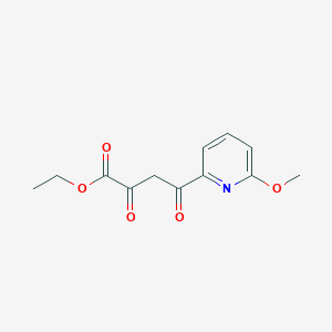 molecular formula C12H13NO5 B13884847 Ethyl 4-(6-methoxypyridin-2-yl)-2,4-dioxobutanoate 
