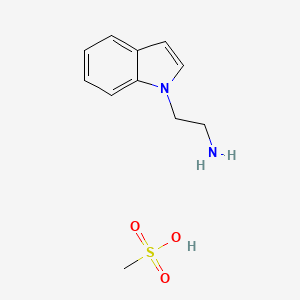 molecular formula C11H16N2O3S B1388485 2-(1H-indol-1-yl)ethanamine methanesulfonate CAS No. 1185467-83-7