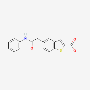 molecular formula C18H15NO3S B13884870 Methyl 5-[2-oxo-2-(phenylamino)ethyl]benzo[b]thiophene-2-carboxylate CAS No. 1184722-47-1