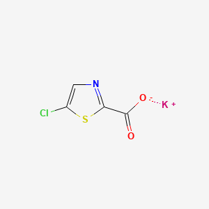 molecular formula C4HClKNO2S B13884887 5-Chlorothiazole-2-carboxylic acid potassium salt 