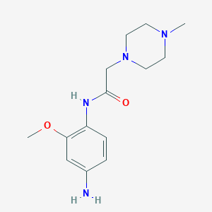 molecular formula C14H22N4O2 B13884897 N-(4-Amino-2-methoxyphenyl)-2-(4-methylpiperazin-1-YL)acetamide 