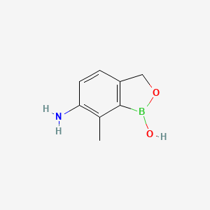 molecular formula C8H10BNO2 B13884898 6-amino-7-methylbenzo[c][1,2]oxaborol-1(3H)-ol 