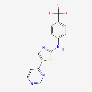 5-(4-pyrimidinyl)-N-[4-(trifluoromethyl)phenyl]-1,3-thiazol-2-amine