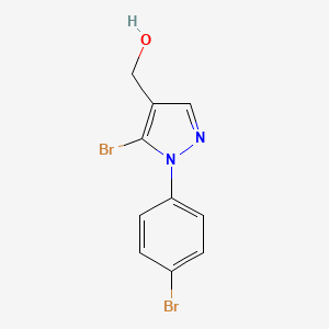 molecular formula C10H8Br2N2O B13884935 [5-Bromo-1-(4-bromophenyl)pyrazol-4-yl]methanol 
