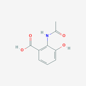 molecular formula C9H9NO4 B138850 3-Hydroxy-N-acetylanthranilic acid CAS No. 135891-44-0