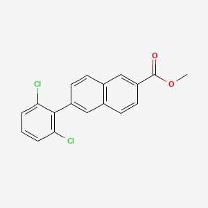 molecular formula C18H12Cl2O2 B13885003 Methyl 6-(2,6-dichlorophenyl)naphthalene-2-carboxylate 