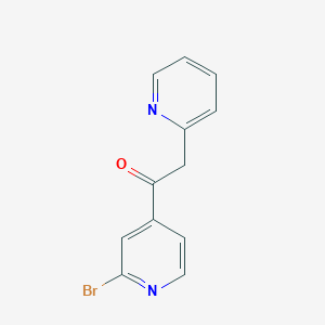 molecular formula C12H9BrN2O B13885004 1-(2-Bromopyridin-4-yl)-2-pyridin-2-ylethanone 