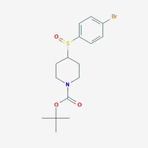 molecular formula C16H22BrNO3S B13885015 tert-butyl 4-(4-bromophenyl)sulfinylpiperidine-1-carboxylate 