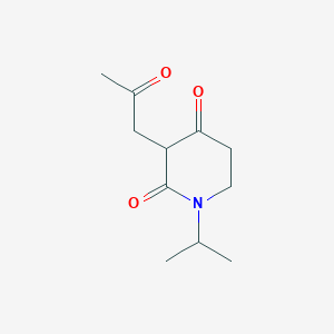 molecular formula C11H17NO3 B13885023 3-(2-Oxopropyl)-1-propan-2-ylpiperidine-2,4-dione 
