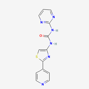 molecular formula C13H10N6OS B13885028 1-(2-Pyridin-4-yl-1,3-thiazol-4-yl)-3-pyrimidin-2-ylurea 