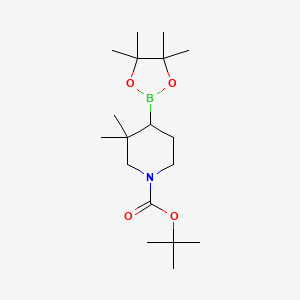 molecular formula C18H34BNO4 B13885034 tert-Butyl 3,3-dimethyl-4-(4,4,5,5-tetramethyl-1,3,2-dioxaborolan-2-yl)piperidine-1-carboxylate 